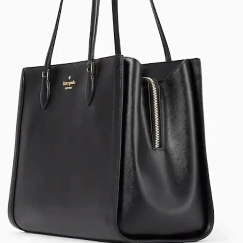 Kate Spade Madison Saffiano East West Leather Laptop Tote Black Leather - Picture 5 of 5